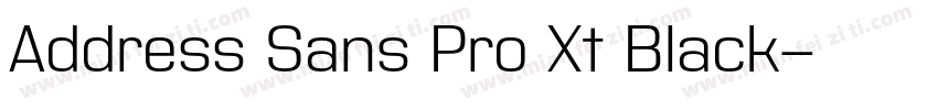 Address Sans Pro Xt Black字体转换